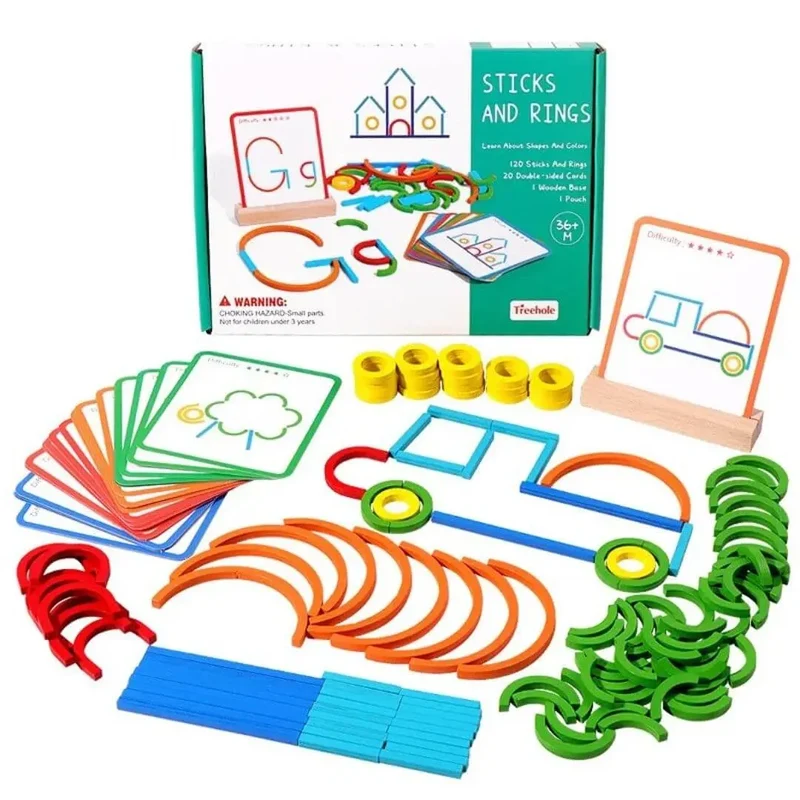 Puzzle Enfant Montessori - Sticks & Rings™