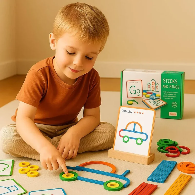 Puzzle Enfant Montessori - Sticks & Rings™