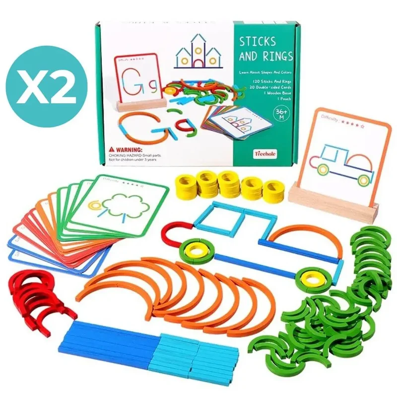 Puzzle Enfant Montessori - Sticks & Rings™