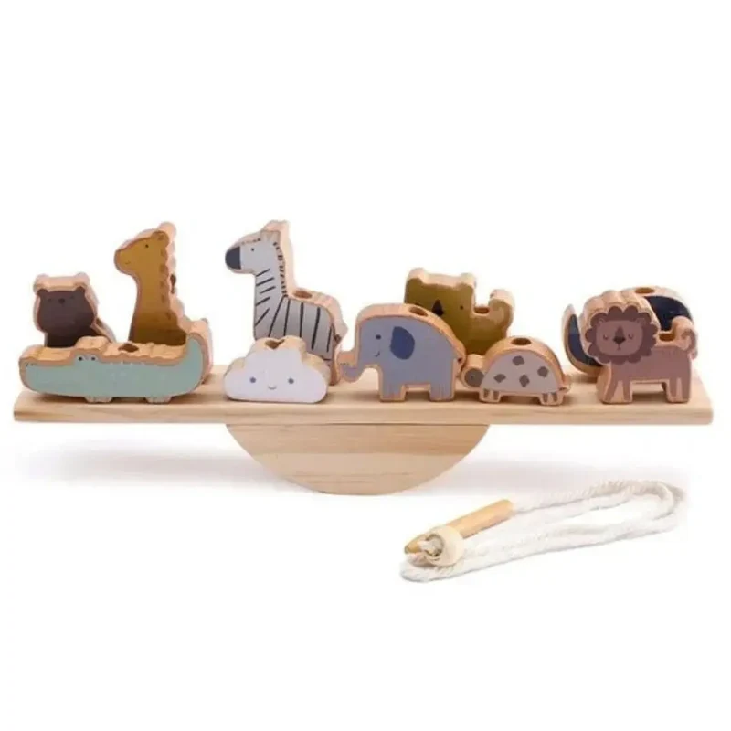 Jouet en Bois Bébé Équilibre Animaux – BalanceZoo™