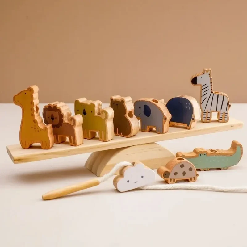 Jouet en Bois Bébé Équilibre Animaux – BalanceZoo™