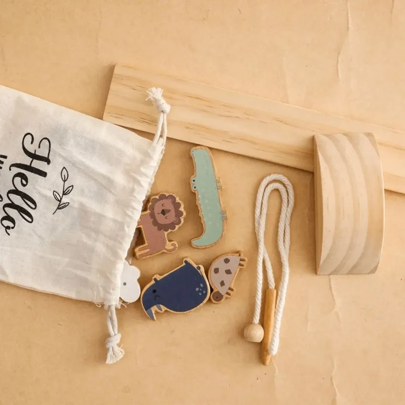 Jouet en Bois Bébé Équilibre Animaux – BalanceZoo™