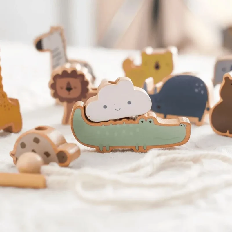 Jouet en Bois Bébé Équilibre Animaux – BalanceZoo™