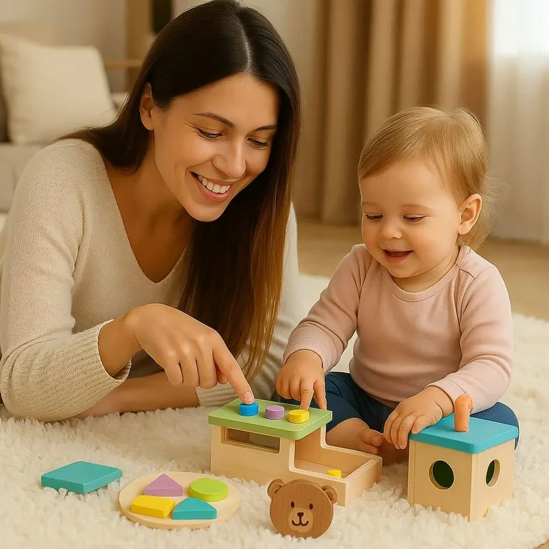 Coffret jouet en bois 9-12 mois – Bébé Éveil™