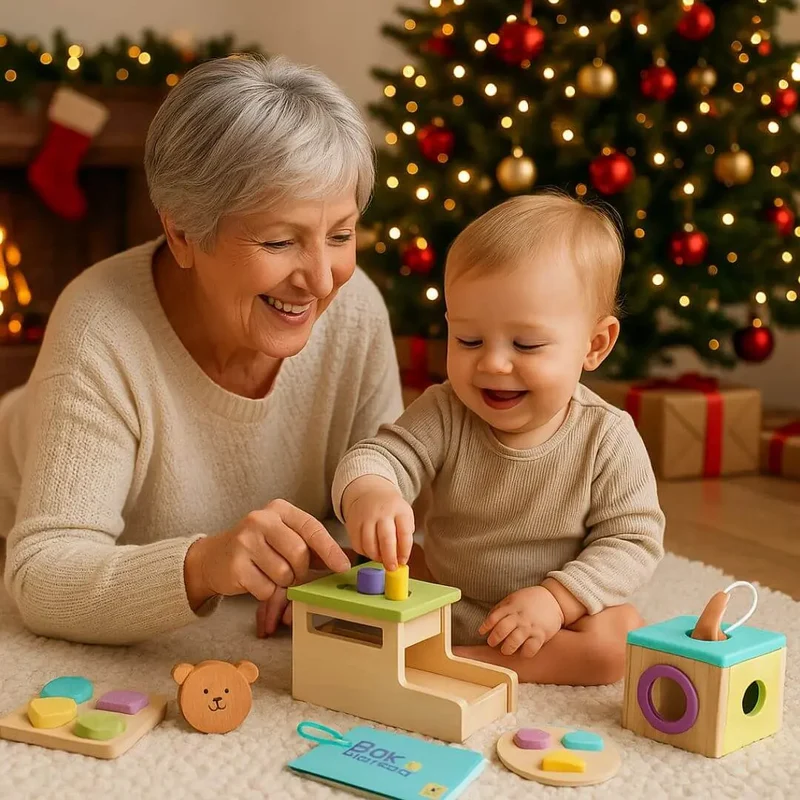 Coffret jouet en bois 9-12 mois – Bébé Éveil™