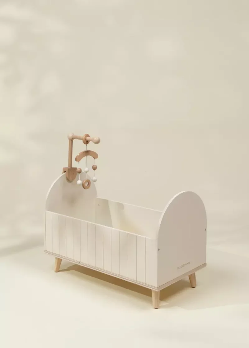 Wooden Dolls’ Crib & Accessories