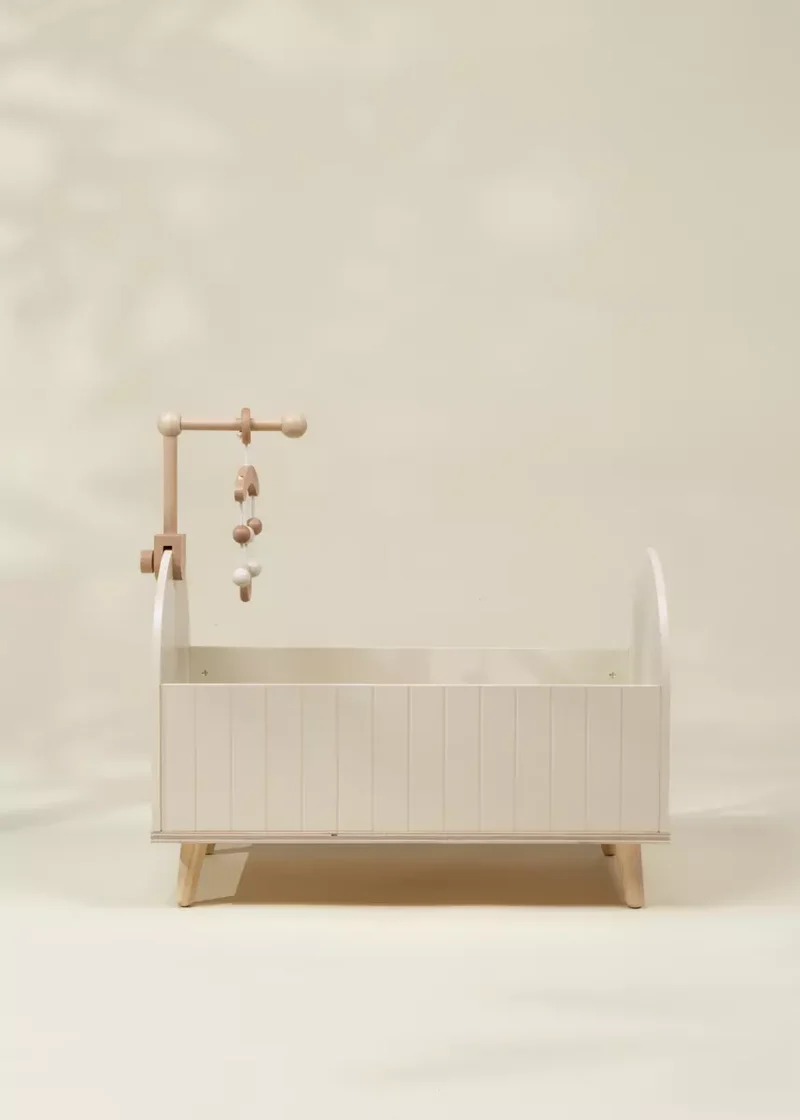 Wooden Dolls’ Crib & Accessories