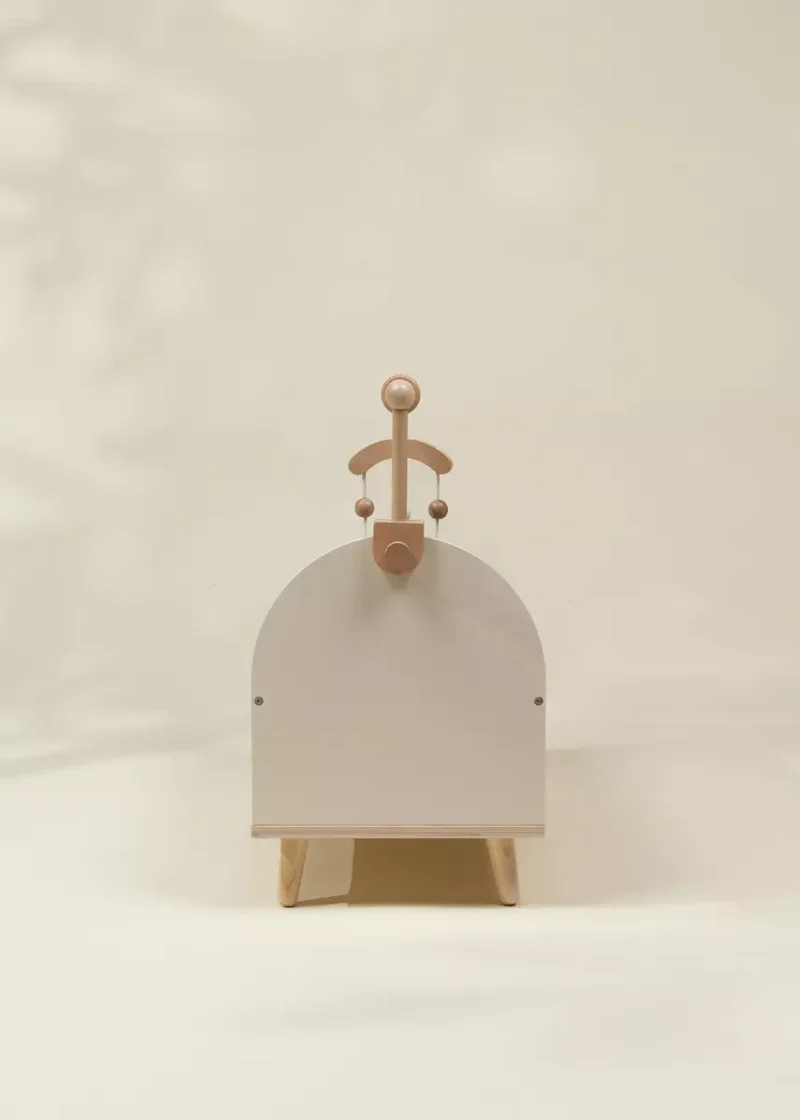 Wooden Dolls’ Crib & Accessories
