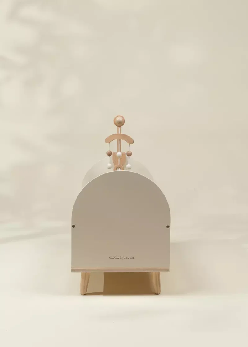 Wooden Dolls’ Crib & Accessories