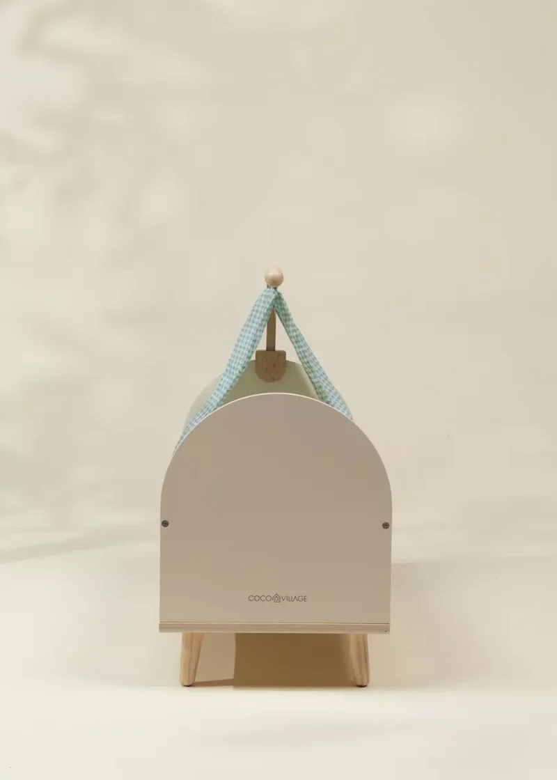 Wooden Dolls’ Crib & Accessories