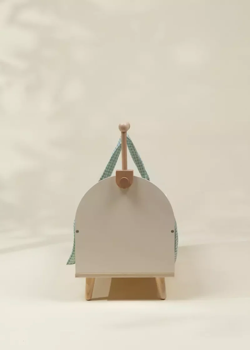 Wooden Dolls’ Crib & Accessories