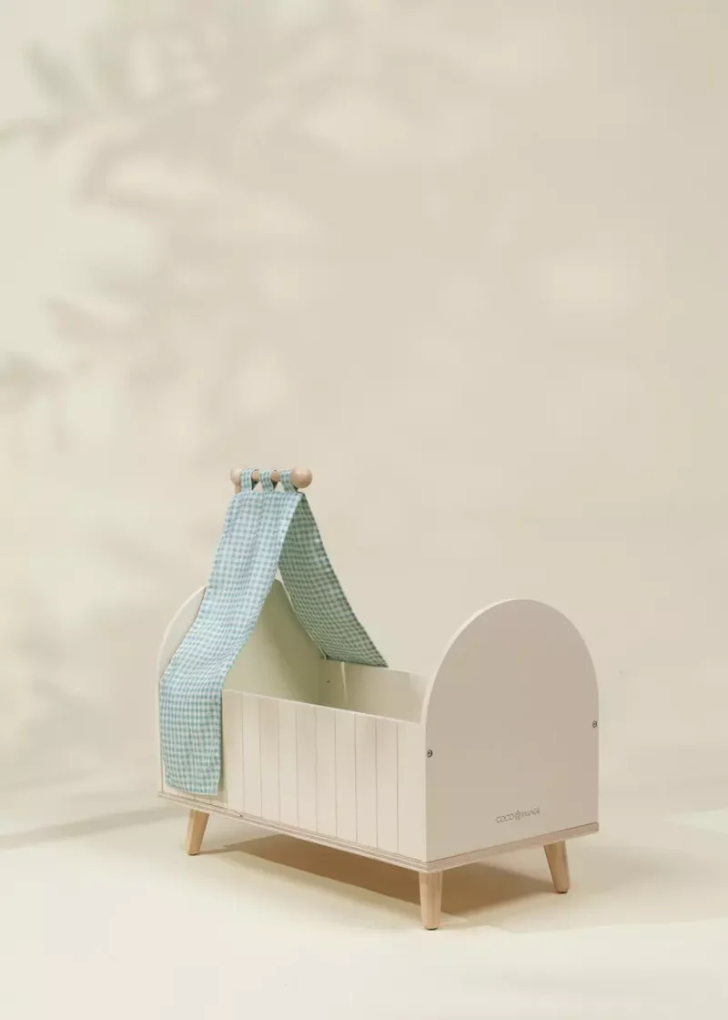 Wooden Dolls’ Crib & Accessories