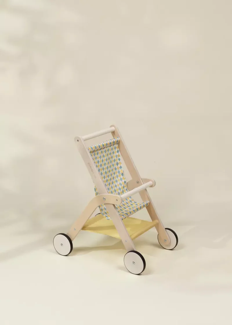Wooden Dolls’ Stroller