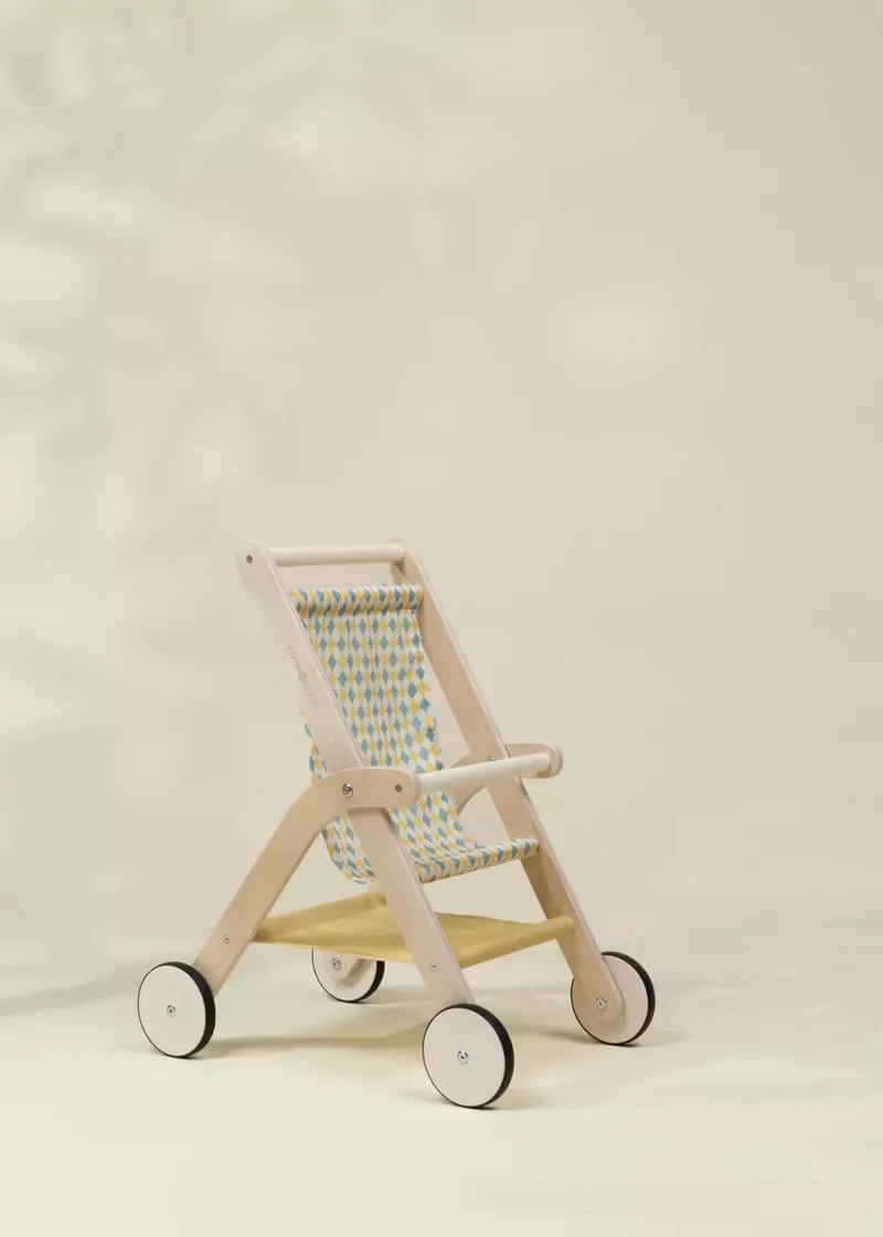 Wooden Dolls’ Stroller