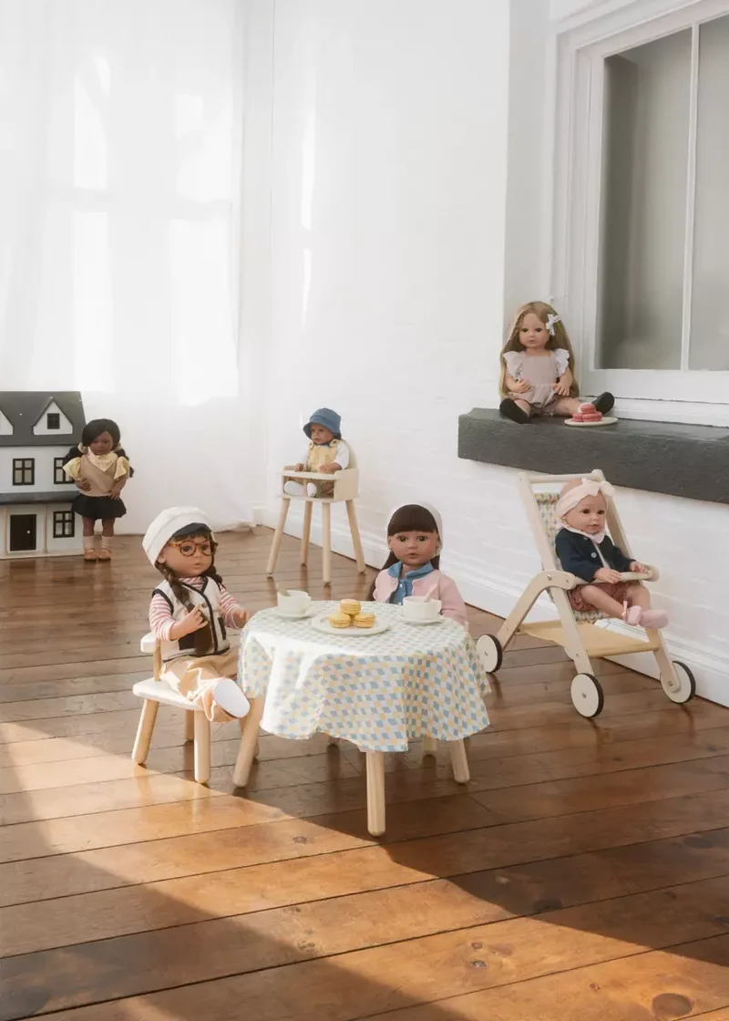 Wooden Dolls’ Stroller