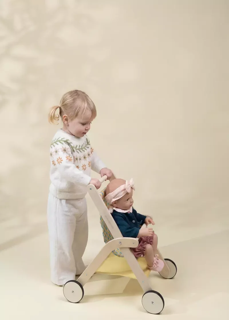 Wooden Dolls’ Stroller