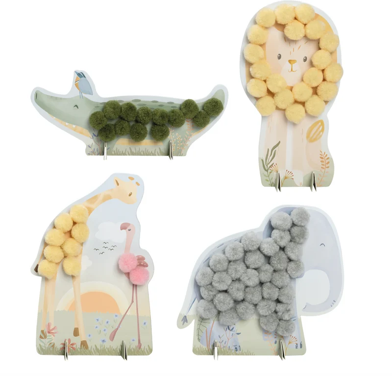Cartes à pompons | Safari Friends