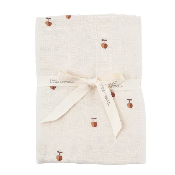 Maxi lange gaze de coton bio vichy Pom Pouce 120x120cm