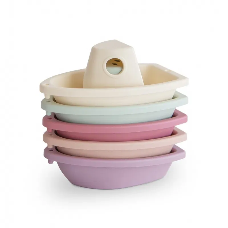 Lots de 5 bateaux couleur pastel- Mushie