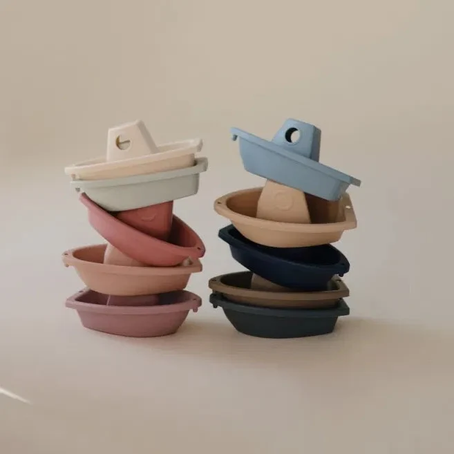 Lots de 5 bateaux couleur pastel- Mushie