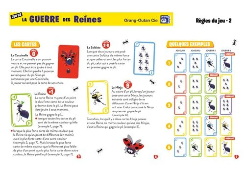 orang outan - la guerre des reines- jeu de cartes 👧8 ans+