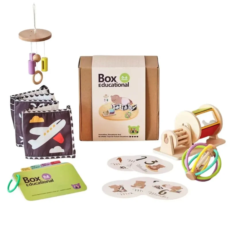 Coffret Jouet en Bois Bébé Montessori 0-6 mois – Bébé Box™