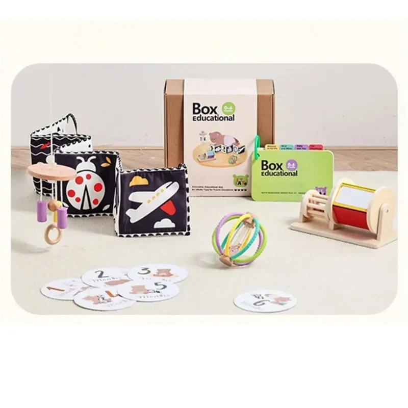 Coffret Jouet en Bois Bébé Montessori 0-6 mois – Bébé Box™