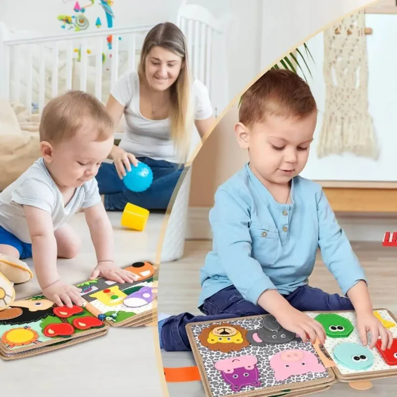 Livre Montessori Girafe – Histoires & Éveil Sensoriel™