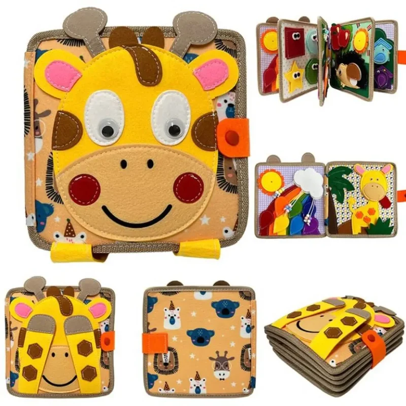 Livre Montessori Girafe – Histoires & Éveil Sensoriel™