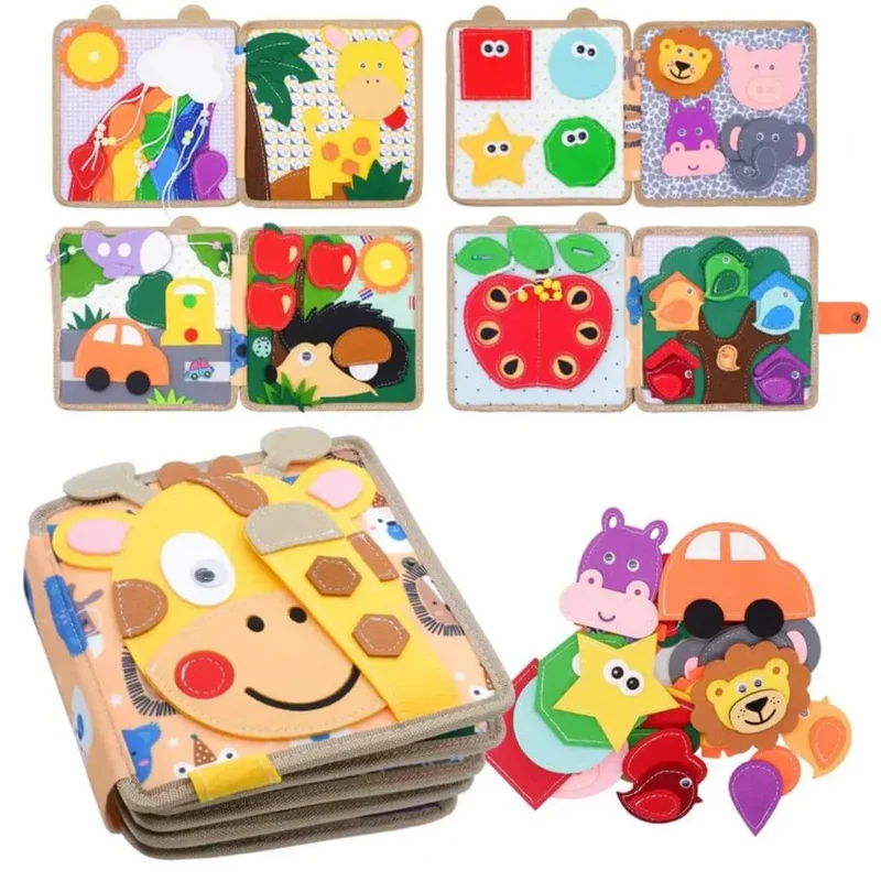 Livre Montessori Girafe – Histoires & Éveil Sensoriel™