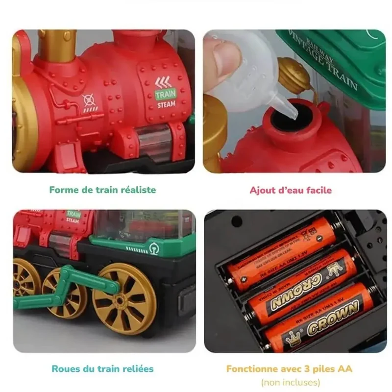 Train Électrique Enfant à Vapeur – SteamExpress™
