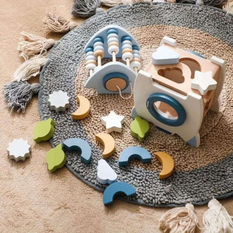 Jouet en Bois Fusée Montessori – Fusée Éveil™