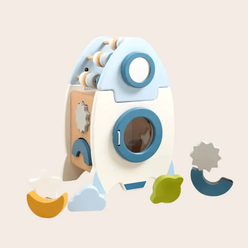 Jouet en Bois Fusée Montessori – Fusée Éveil™