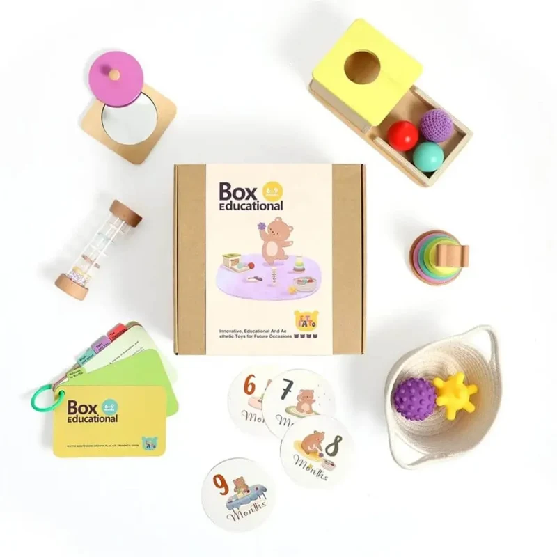 Coffret Jouet en Bois Bébé Montessori 6-9 mois – MontessoriBox™