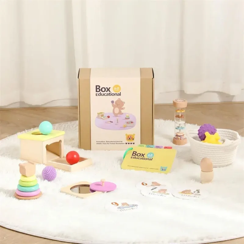 Coffret Jouet en Bois Bébé Montessori 6-9 mois – MontessoriBox™