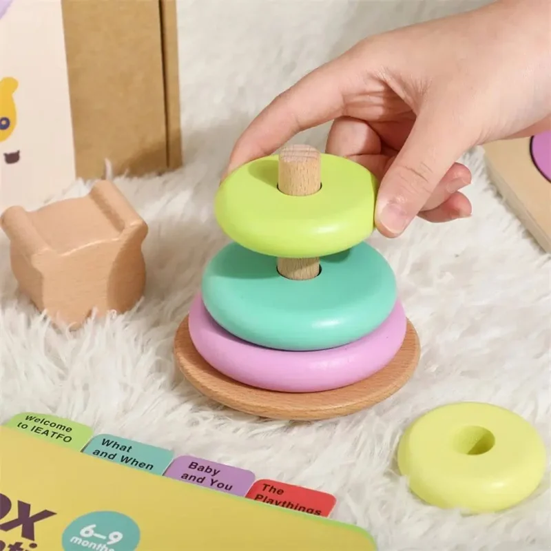 Coffret Jouet en Bois Bébé Montessori 6-9 mois – MontessoriBox™