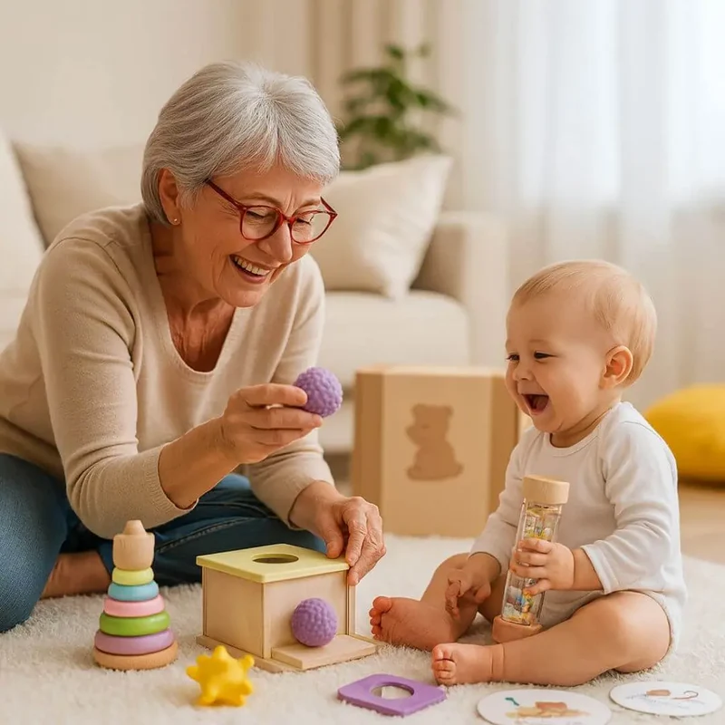 Coffret Jouet en Bois Bébé Montessori 6-9 mois – MontessoriBox™