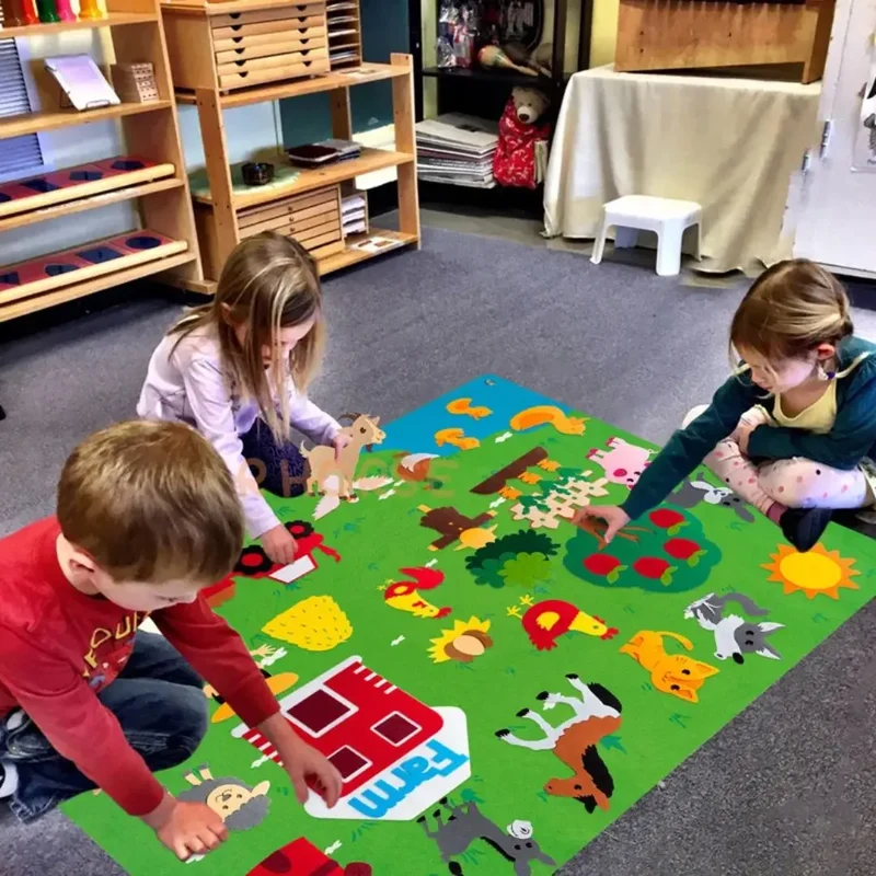 Tableau en Feutre Montessori Ferme – StoryFelt™