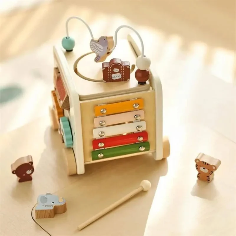 Jouet en bois Bus Montessori – AnimalBus™