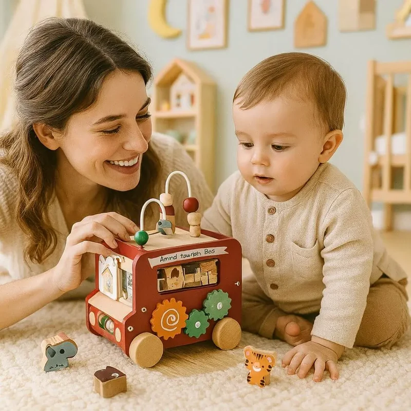 Jouet en bois Bus Montessori – BusAventure™