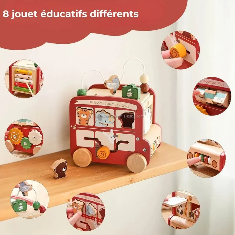 Jouet en bois Bus Montessori – BusAventure™