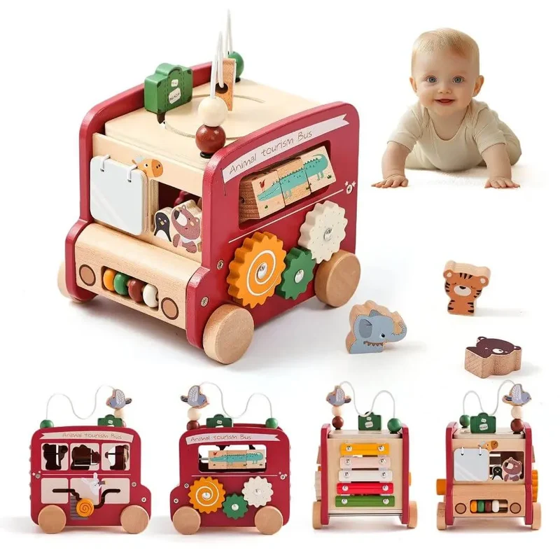 Jouet en bois Bus Montessori – BusAventure™