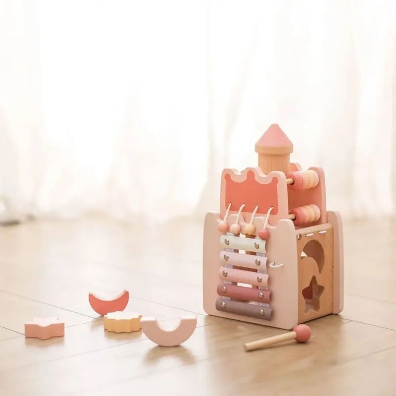 Jouet en Bois Bébé Château Musical – CastleMelody™