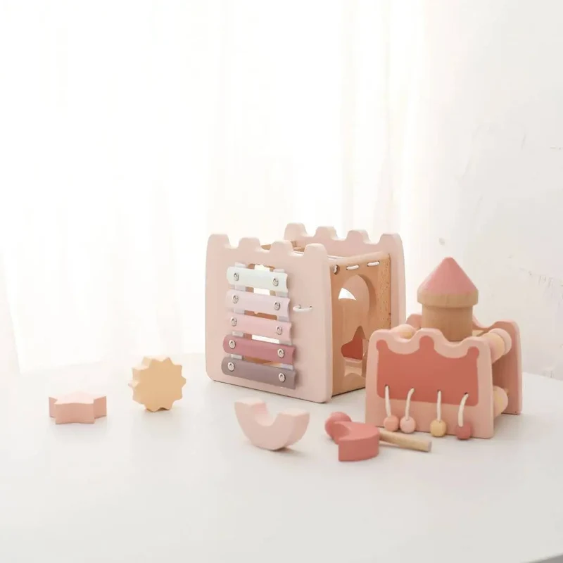 Jouet en Bois Bébé Château Musical – CastleMelody™