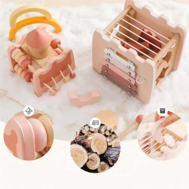 Jouet en Bois Bébé Château Musical – CastleMelody™