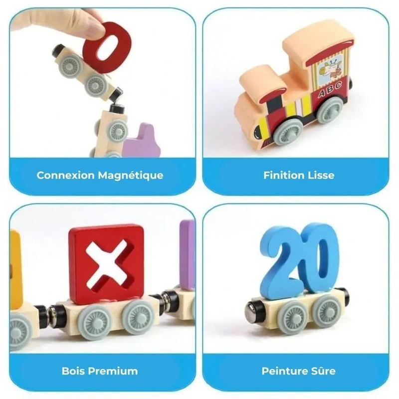 Train en Bois Numérique Magnétique 1-20 – Digital Train™