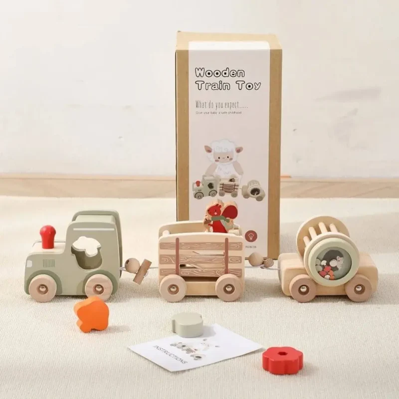 Train en Bois Animalier Montessori - Wooden Train Toy™