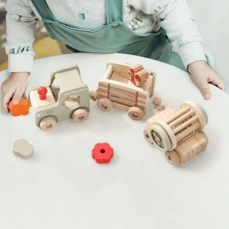 Train en Bois Animalier Montessori - Wooden Train Toy™