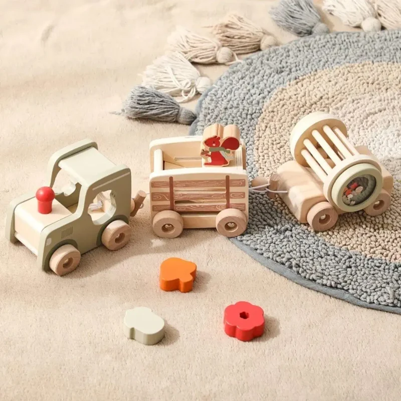 Train en Bois Animalier Montessori - Wooden Train Toy™