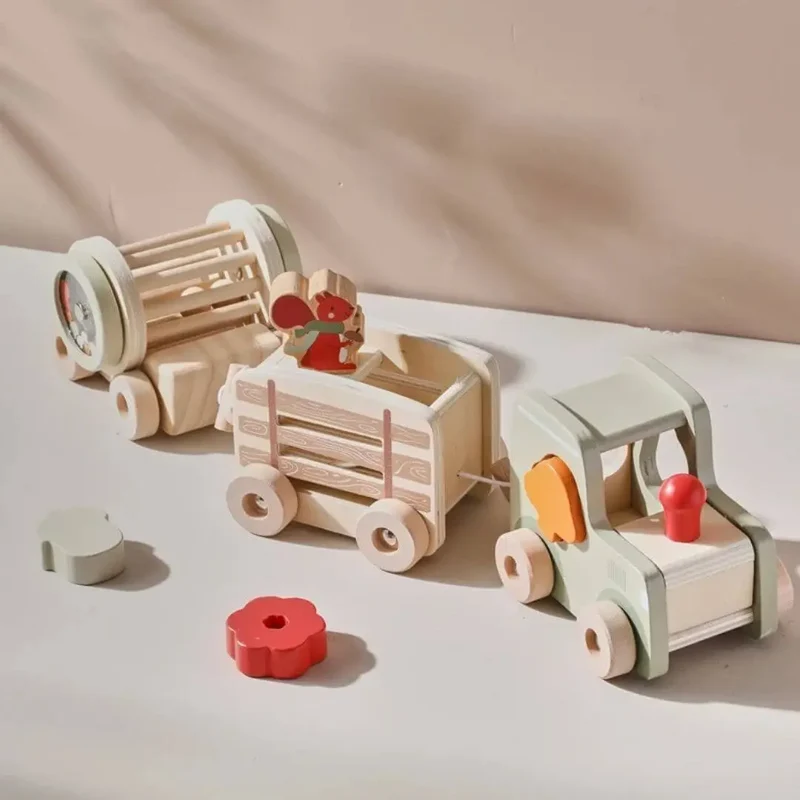 Train en Bois Animalier Montessori - Wooden Train Toy™
